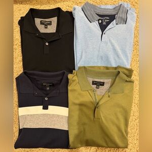 Banana Republic Men's Polo Shirt Bundle- Black, Blue, Green, Navy